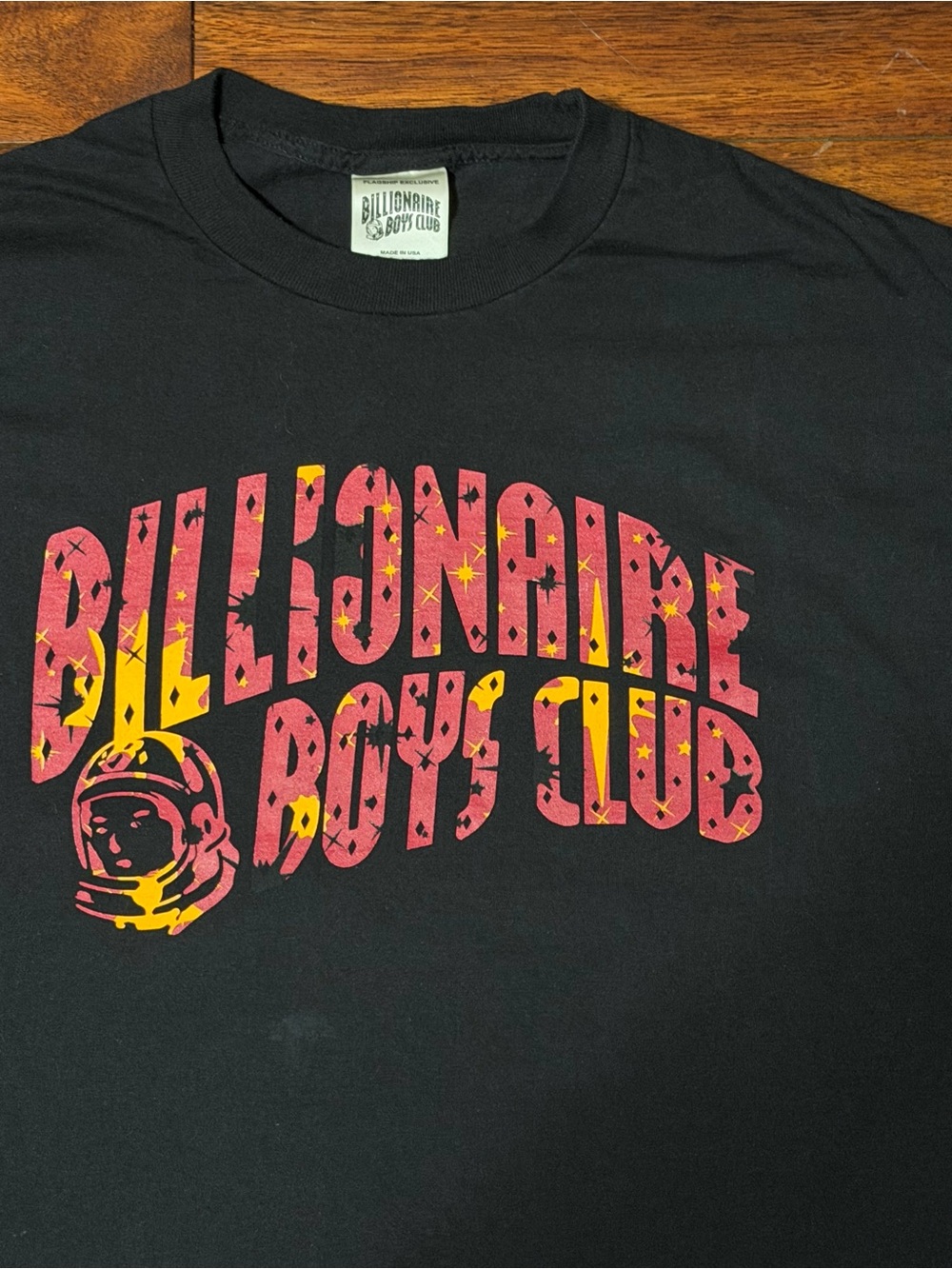 Billionaire Boys Club Black Tee with Red and Yellow Logo - Picture 4 of 8